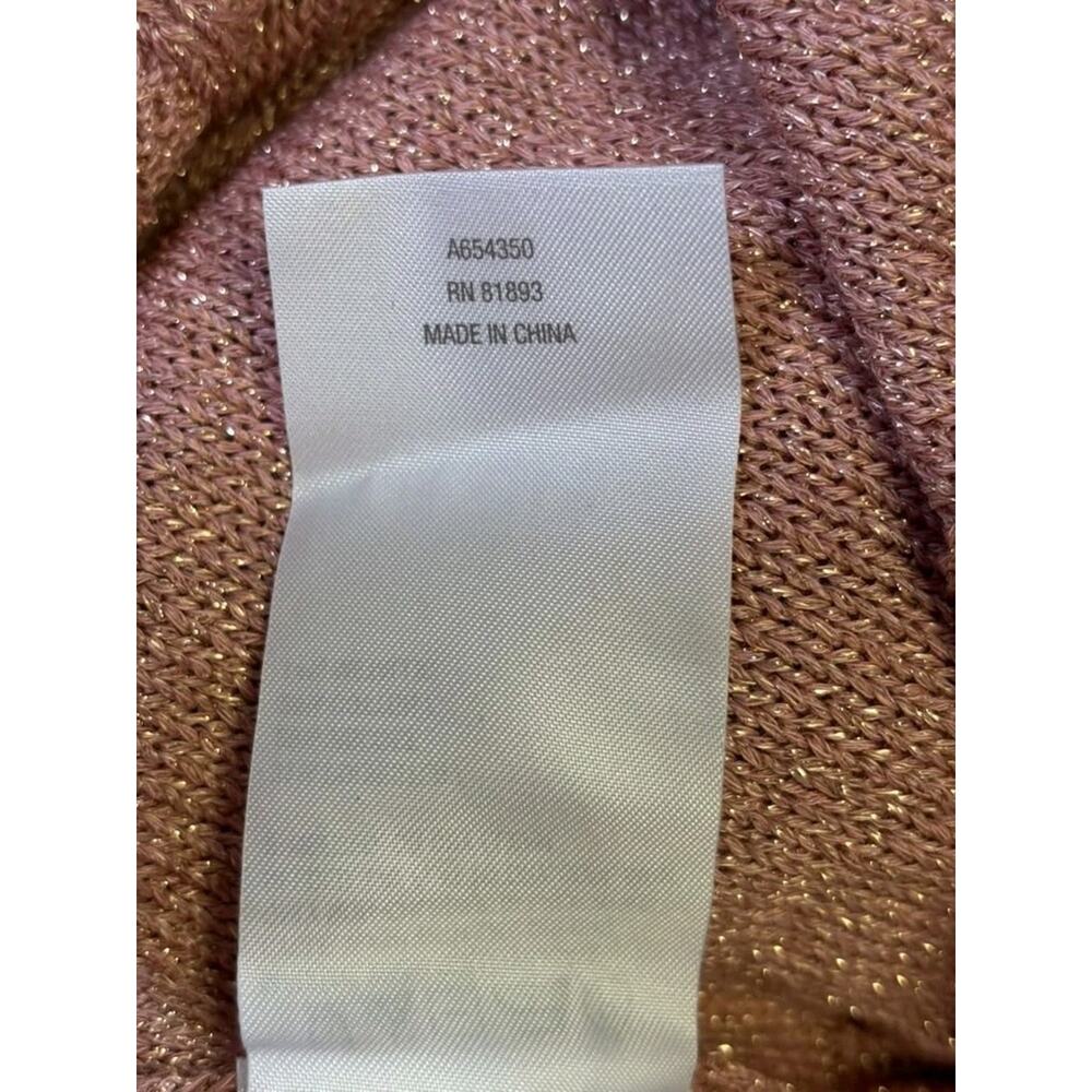 Peace Love World Sweater Women's Size 1X Dark Rose Pink Metallic Long Sleeve NEW - Picture 6 of 9